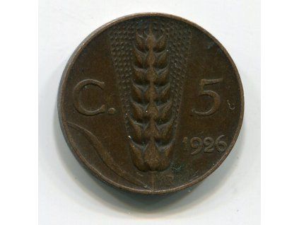 ITÁLIE. 5 centesimi 1926.