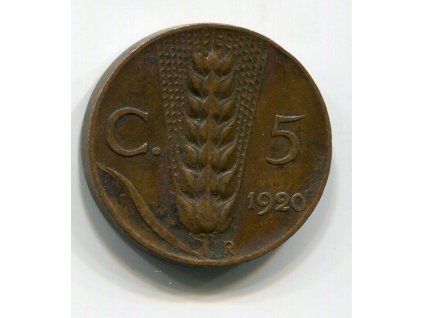 ITÁLIE. 5 centesimi 1920.
