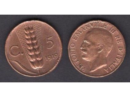 ITÁLIE. 5 centesimi 1919.