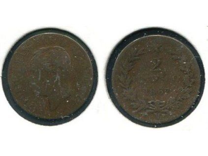 ITÁLIE. 2 centesimi 1867/M.