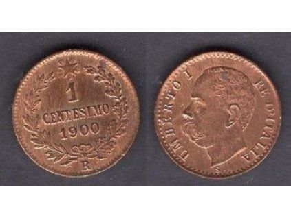 ITÁLIE. 1 centesimo 1900/R