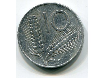 ITÁLIE. 10 lire 1966.