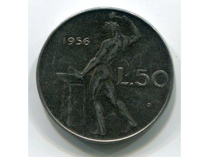 ITÁLIE. 50 lire 1956.