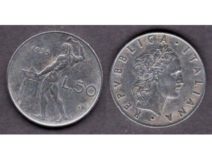 ITÁLIE. 50 lire 1955.