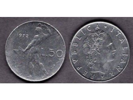 ITÁLIE. 50 lire 1972.