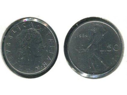 ITÁLIE. 50 lire 1954.