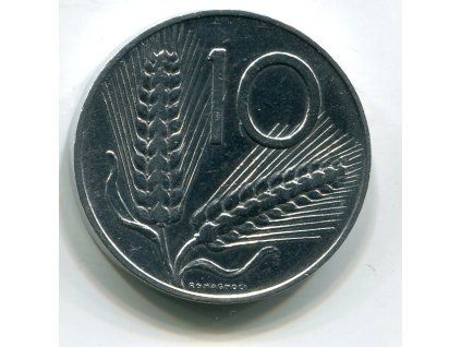 ITÁLIE. 10 lire 1955.