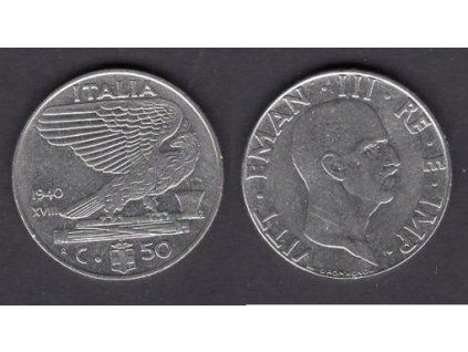 ITÁLIE. 50 centesimi 1940/magnet.