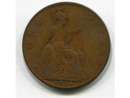 VELKÁ BRITÁNIE. 1 penny 1914. KM-810