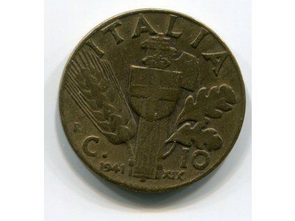 ITÁLIE. 10 centesimi 1941.