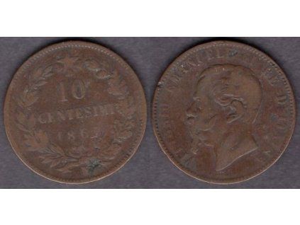 ITÁLIE. 10 centesimi 1867/N.