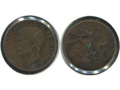 ITÁLIE. 10 centesimi 1930.