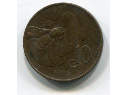 ITÁLIE. 10 centesimi 1926.