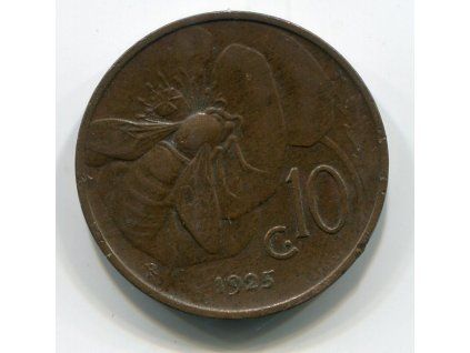 ITÁLIE. 10 centesimi 1925.