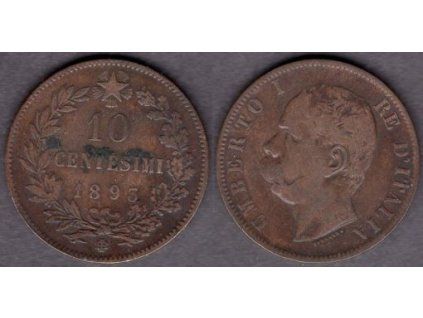 ITÁLIE. 10 centesimi 1893/BI.