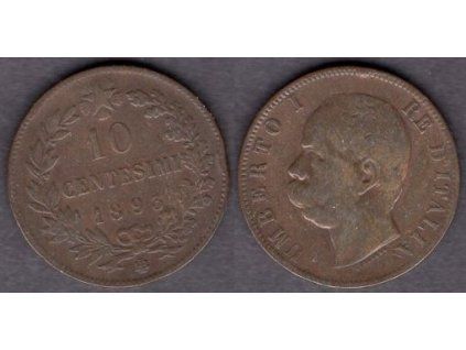 ITÁLIE. 10 centesimi 1893/BI