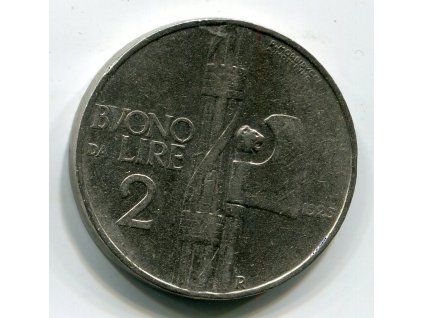 ITÁLIE. 2 lire 1923.