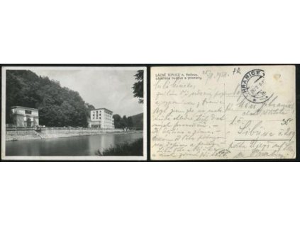 TEPLICE NAD BEČVOU. Lázně. Lázeňská budova a prameny. 1958.