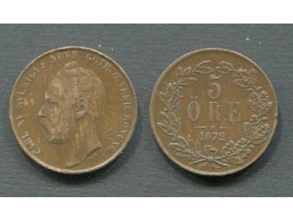 ŠVÉDSKO. 5 öre 1872.