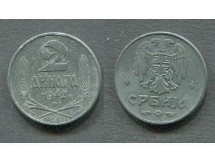 SRBSKO. 2 dinara 1942. KM-32