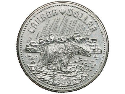 stribra mince canada ladovy medved 1 dollar 1980 2 33 218894238
