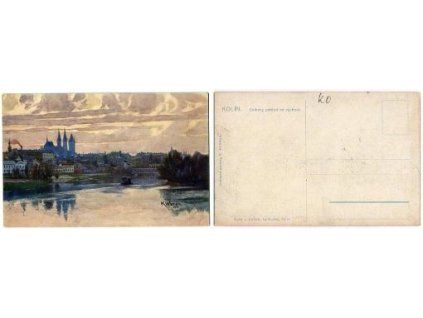 KOLÍN. Celkový pohled k východu. Autor: K. Weran. 1910.