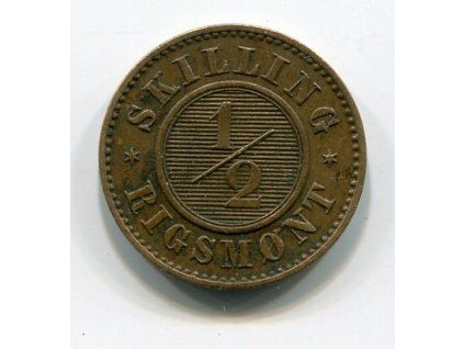 DÁNSKO. 1/2 skilling 1868.