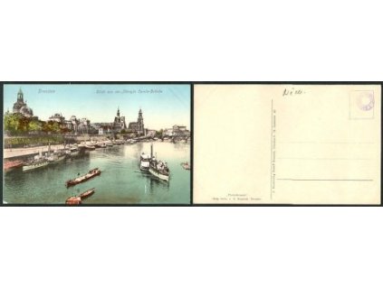 DRESDEN. Blick von der Königin Carola - Brücke.