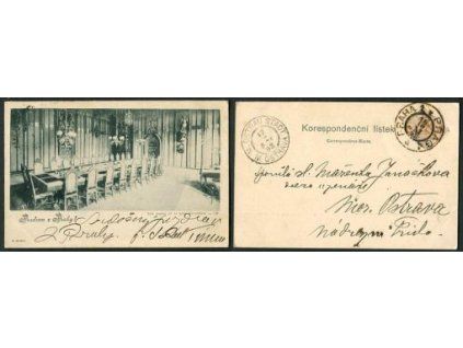 PRAHA. Stará zasedací síň na radnici staroměstské. 1898.