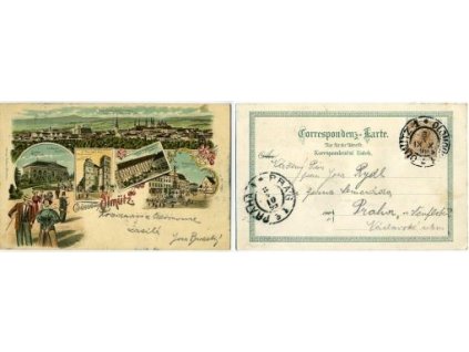 OLOMOUC. 1899. Litografie.