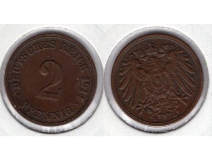 NĚMECKO. 2 Pfennig 1914/E.