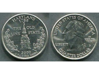 USA. 1/4 dollar 2000/D. Maryland.