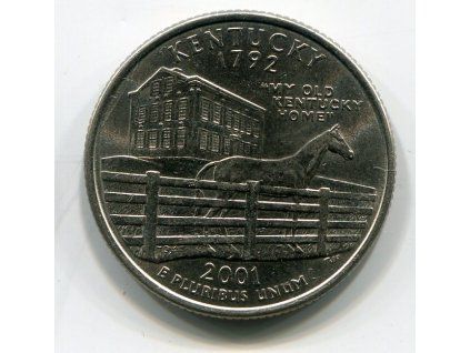 USA. 1/4 dollar 2001/D. Kentucky.
