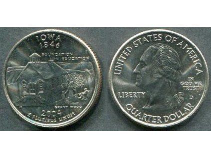 USA. 1/4 dollar 2004/D. Iowa.