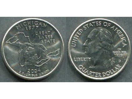USA. 1/4 dollar 2004/D. Michigan.