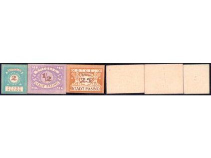 PASING. 25 Pfennig, 1/2 Mark, 2 Mark.