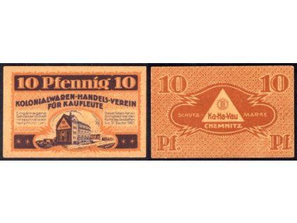 CHEMNITZ. Kolonialwaren-Handels-Verein für Kaufleute. 10 Pfennig 1921.