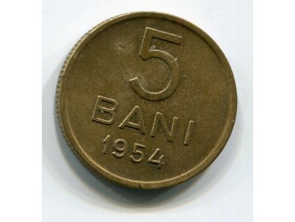 RUMUNSKO. 5 bani 1954.