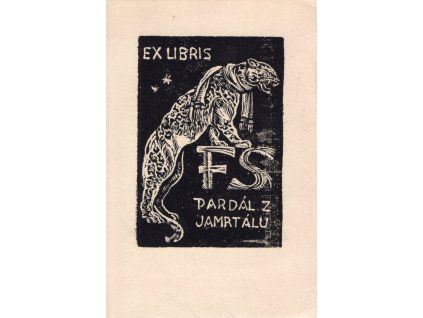 Nesignováno: Ex libris F. S., Pardál z Jamrtálu.