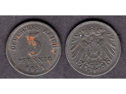 NĚMECKO. 5 Pfennig 1921/J.