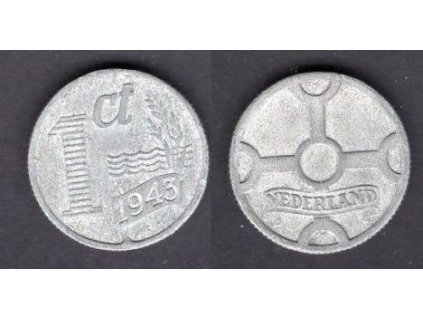 NIZOZEMÍ. 1 cent 1943.