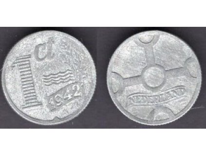 NIZOZEMÍ. 1 cent 1942.