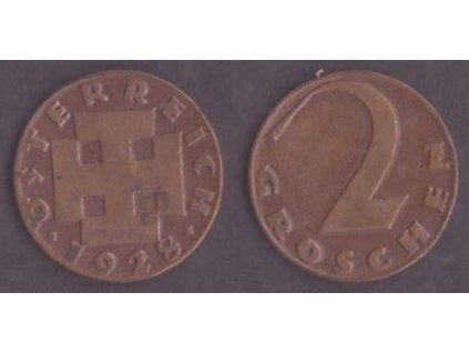 RAKOUSKO. 2 Groschen 1928.