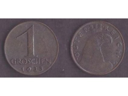 RAKOUSKO. 1 Groschen 1933.