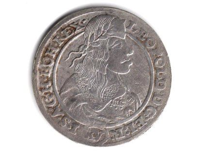 Leopold I. XV Kreuzer 1662 / GH. Breslau. Georg Hübner. Ag.