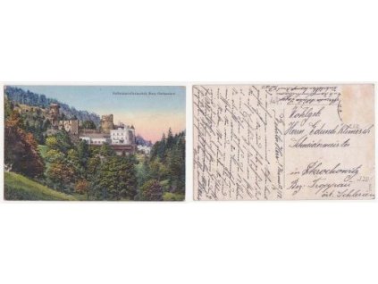 Hartenstein. Burg. Kaltwasser-Heilanstalt. 1919