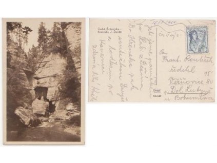 České Švýcarsko. Soutěska J. Ďuriše. 1955