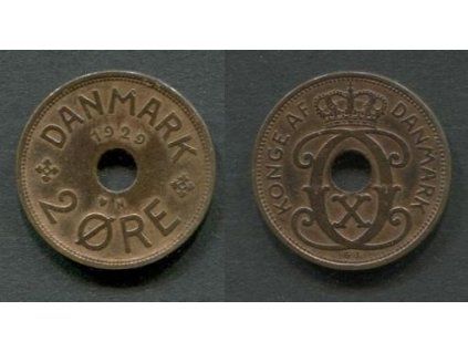 DÁNSKO. 2 öre 1929. KM-827.2