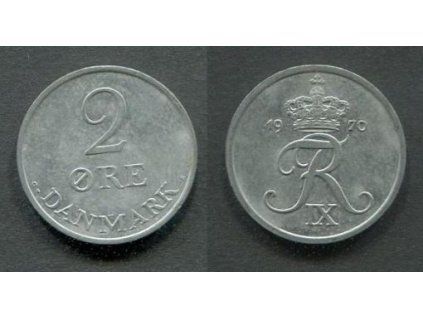 DÁNSKO. 2 öre 1970. KM-840.2