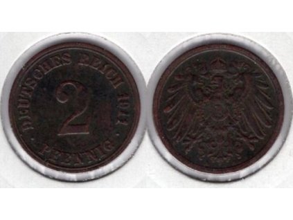 NĚMECKO. 2 Pfennig 1911/A.